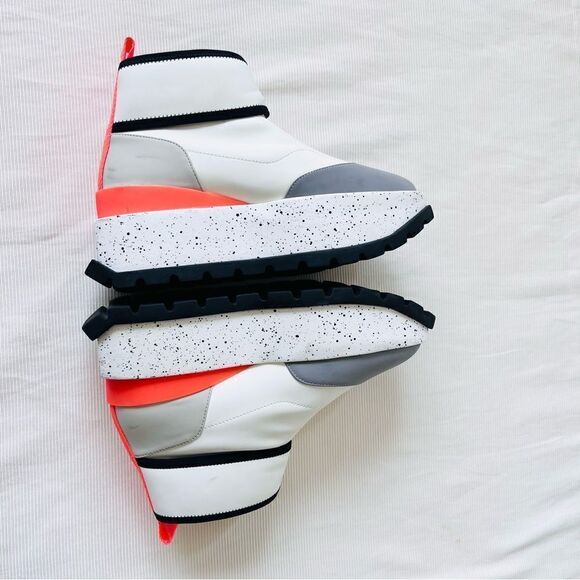 United Nude Sneakers Boots Ankle Wrap Zip Platform Used White Shoe Sz 38 US 7.5 - Picture 2 of 7